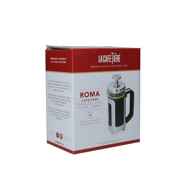 La Cafetière Roma 4 Cup Cafetière - Stainless Steel Finish image 5