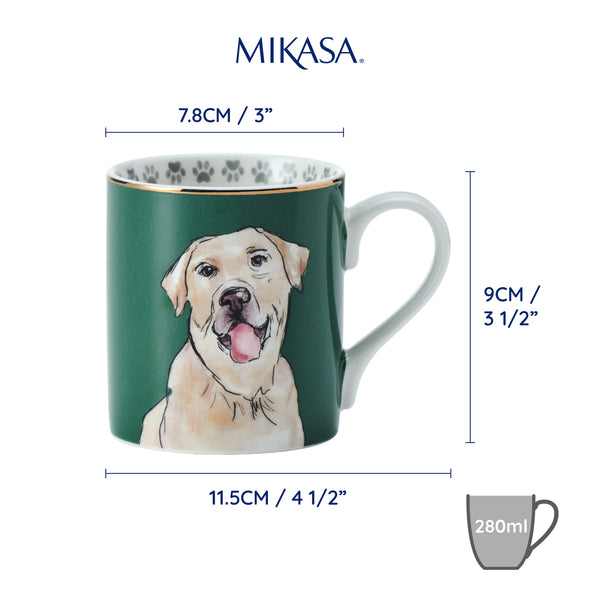 Mikasa Labrador Straight-Sided Porcelain Mug, 280ml image 7