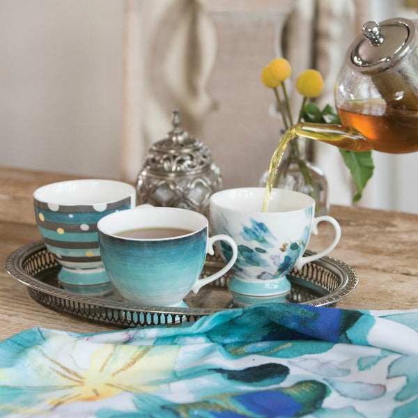 KitchenCraft China Painted Floral Footed Mug image 8