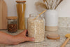 KitchenCraft Idilica Glass Storage Jar with Beechwood Lid and Bamboo Spoon, 1200ml image 5