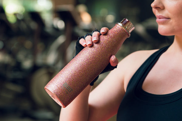 BUILT 500ml Double Walled Stainless Steel Water Bottle Rose Gold Glitter image 7