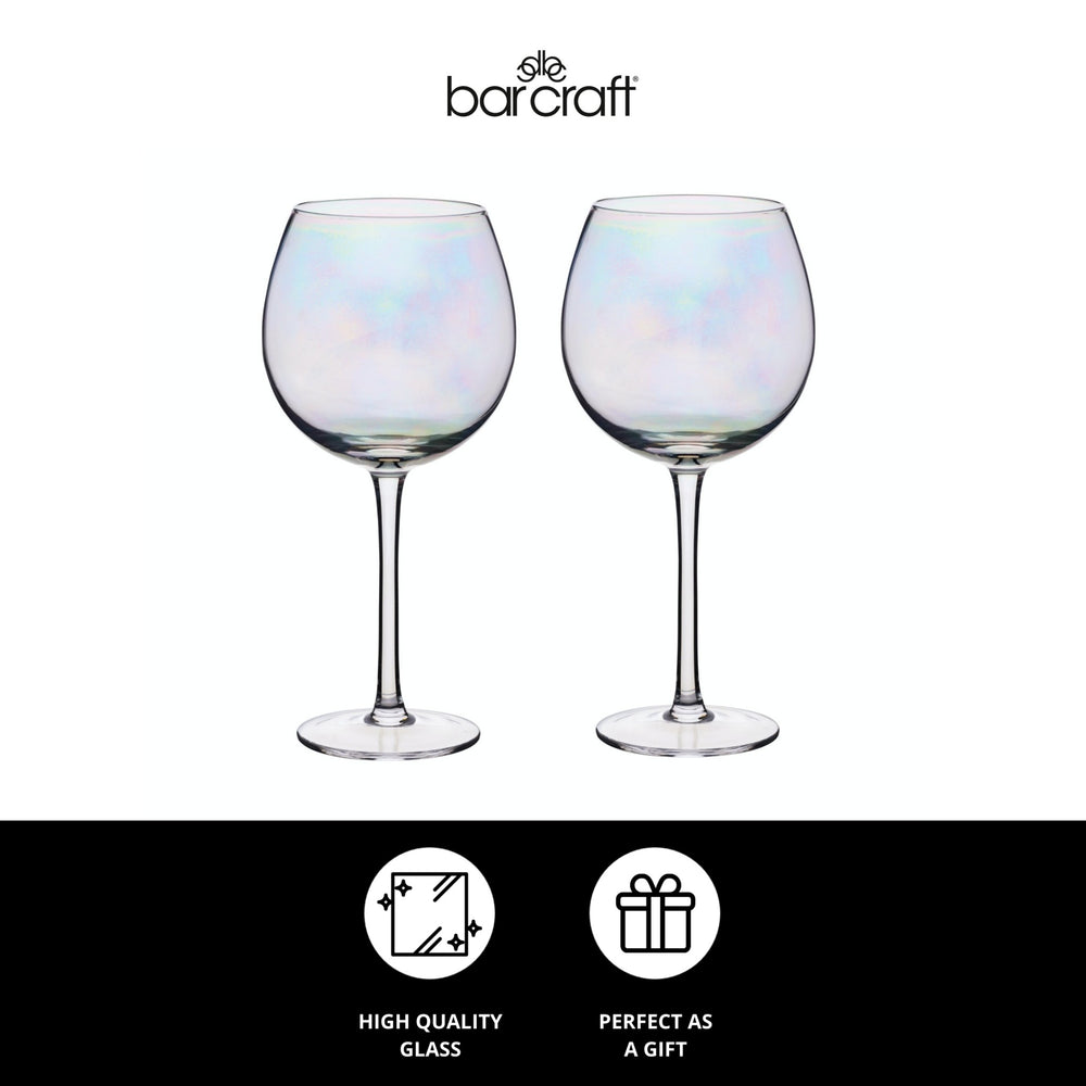 BarCraft Set of Two Iridescent Gin Glasses