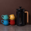 5pc French Press Coffee Set with Black 4-Cup Cafetière and Four Mysa Ceramic Espresso Cups image 2