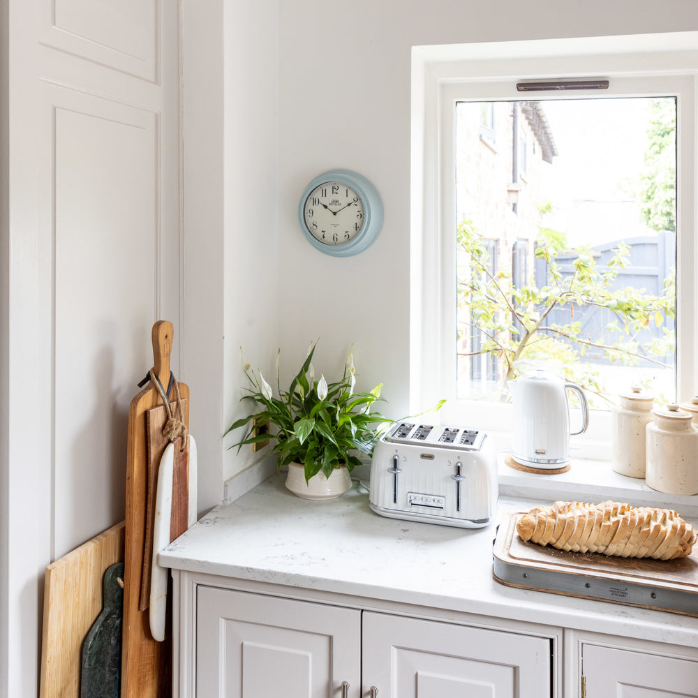 Living Nostalgia Vintage Blue Wall Clock