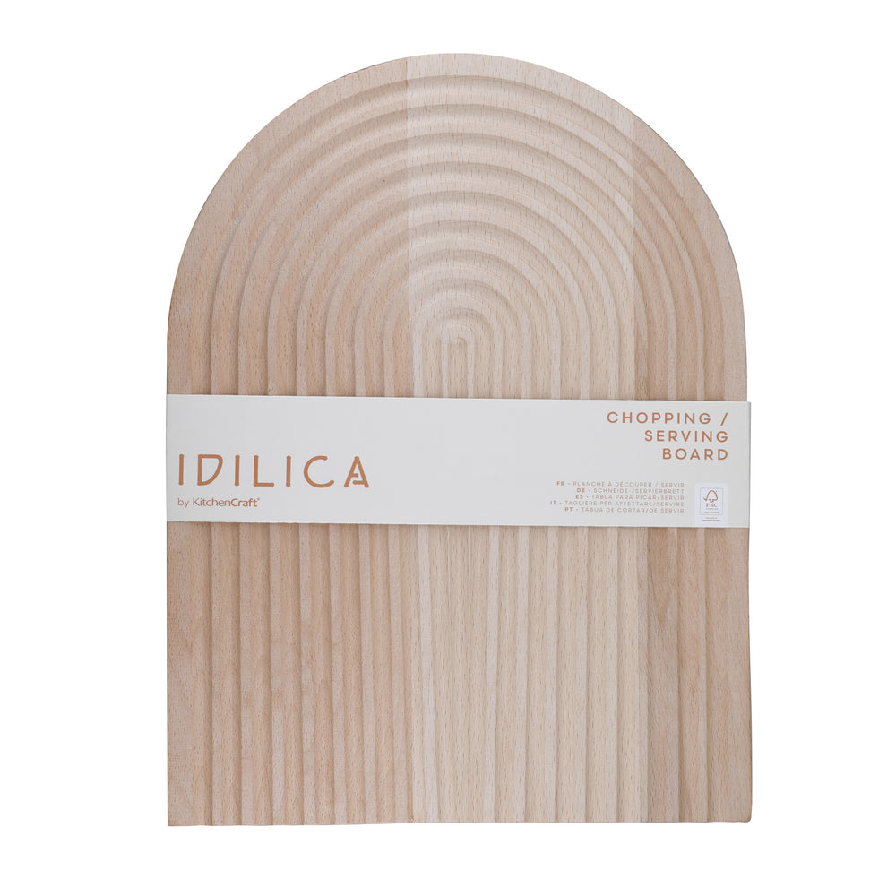 KitchenCraft Idilica Beechwood Reversible Chopping Board, 23x32cm