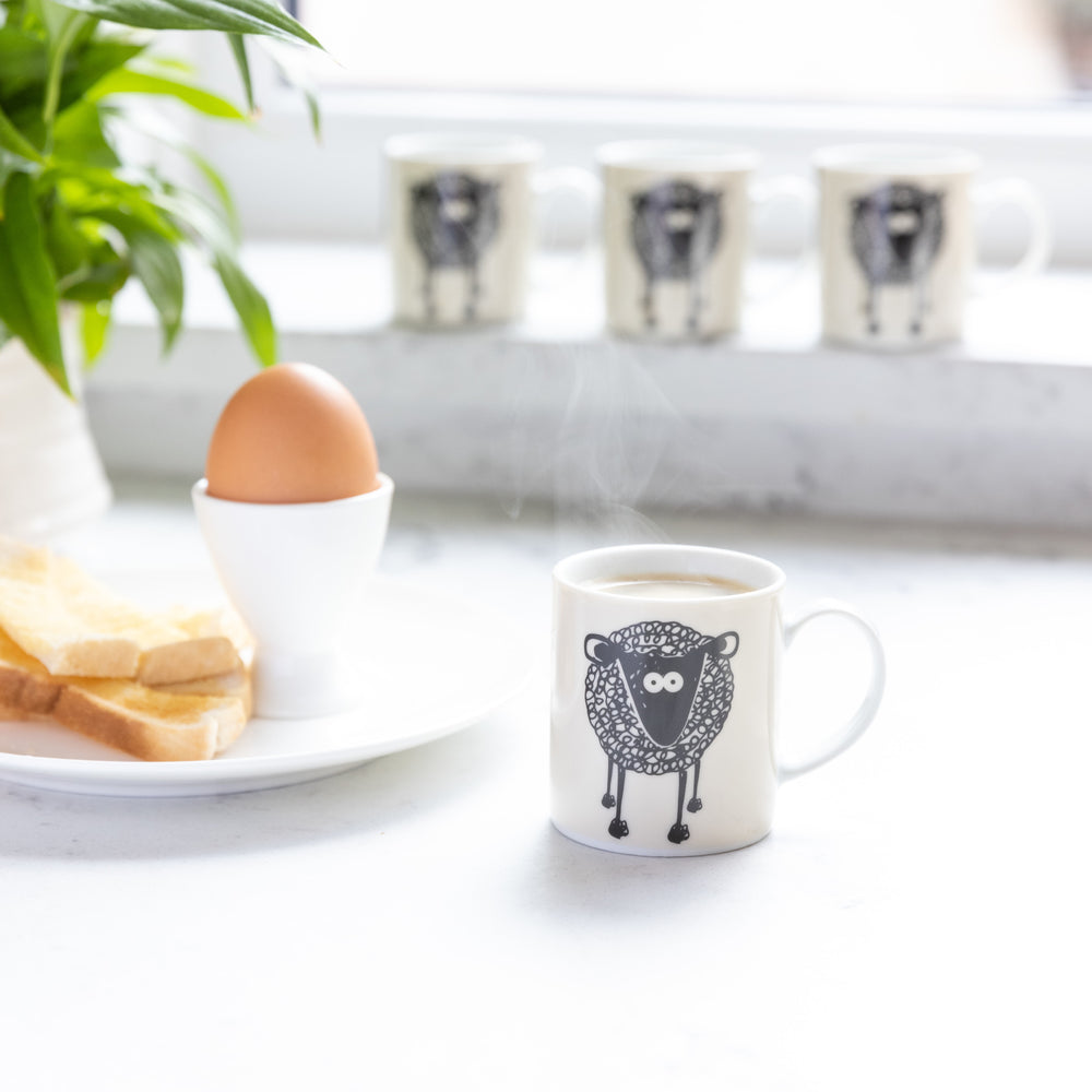KitchenCraft 80ml Porcelain Sheep Espresso Cup