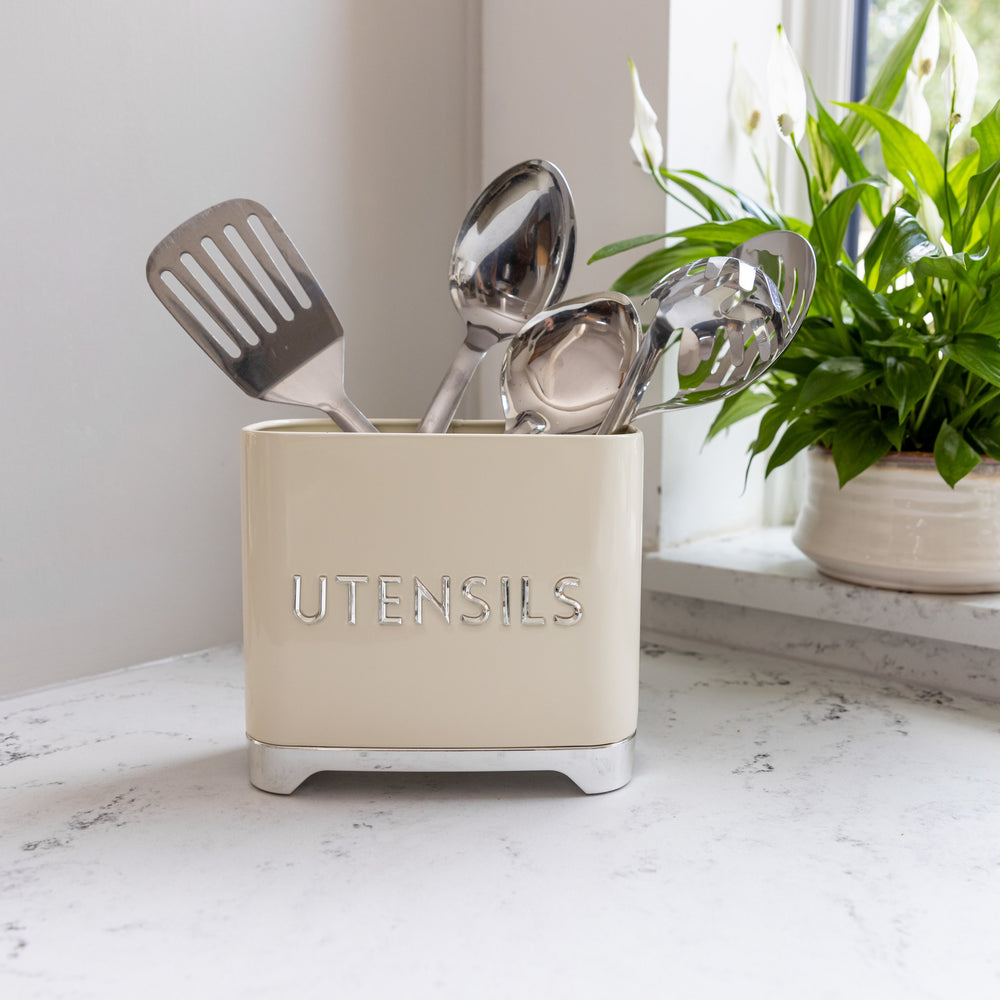 Lovello Cream Utensil Tin