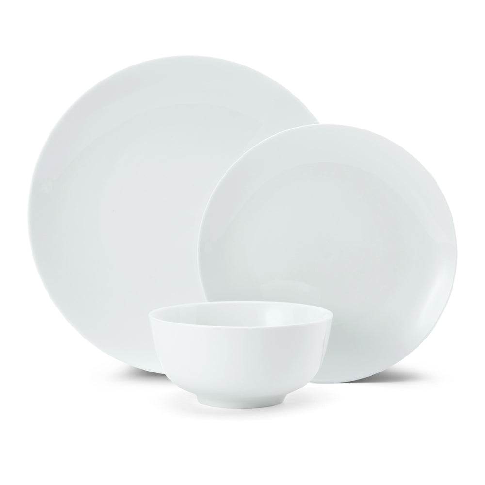Mikasa Chalk 12-Piece Porcelain Dinner Set, White image 1