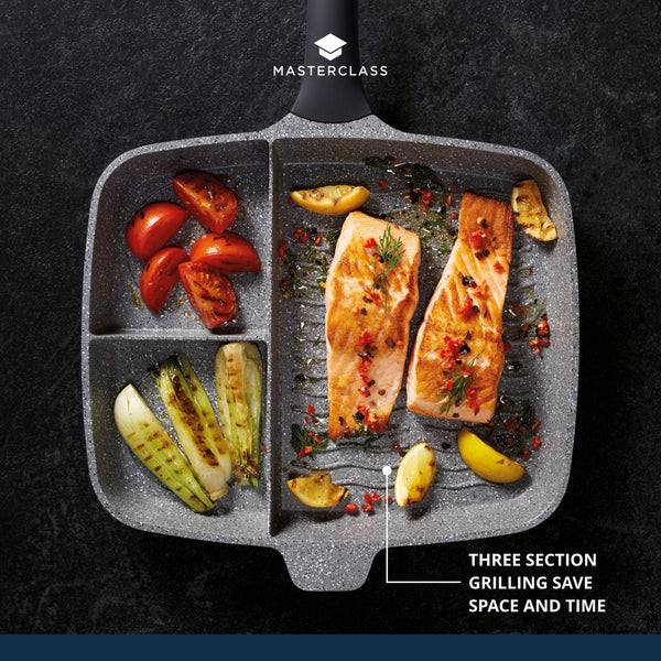 MasterClass Cast Aluminium Three Section Grill Pan image 12