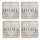 Everyday Home Home Pack Of 4 Coasters