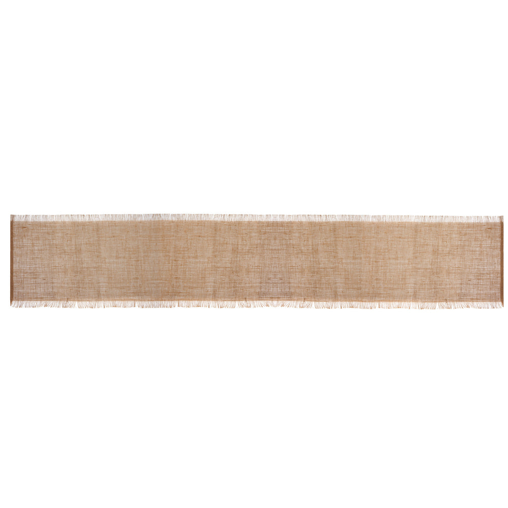 Mikasa Frayed Jute Table Runner, Natural, 230 x 33cm image 1