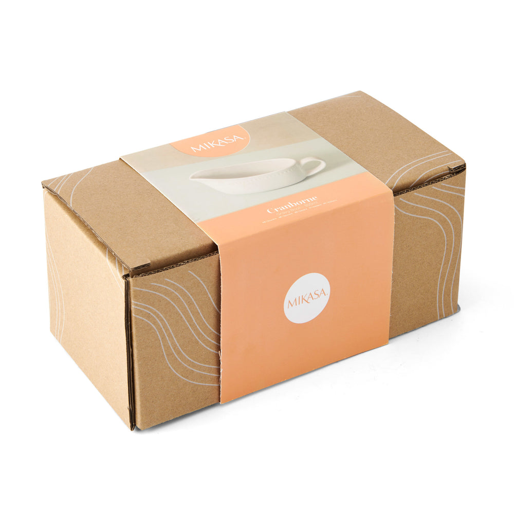 Mikasa Cranborne Stoneware Gravy Boat, 300ml, Cream