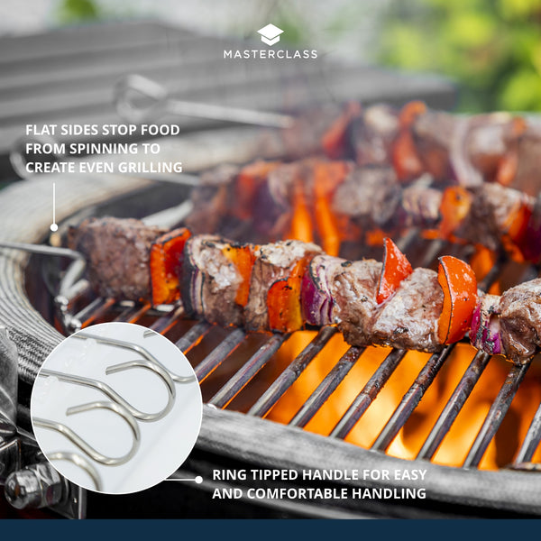MasterClass Stainless Steel Flat Sided Skewers, Set of 6, 40cm image 8