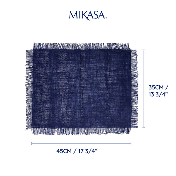 Mikasa Rectangle Jute Placemats, Set of 2, Navy, 45 x 35cm image 8