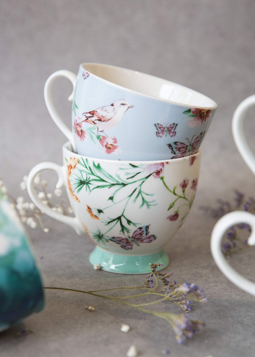 KitchenCraft China Blue Birds Mug