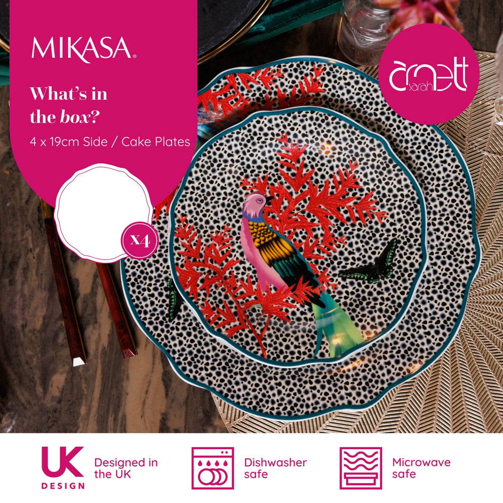 Mikasa x Sarah Arnett Porcelain Side Plate, Set of 4, 19cm