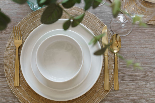 Mikasa Camberlie Porcelain 12-Piece White Dinner Set image 2