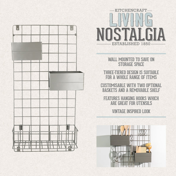 KitchenCraft Living Nostalgia Wall Mountable Kitchen Shelf Organiser image 8