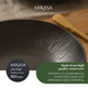 Mikasa Jardin Midnight 4-Piece Stoneware Pasta Bowl Set, 20cm, Black