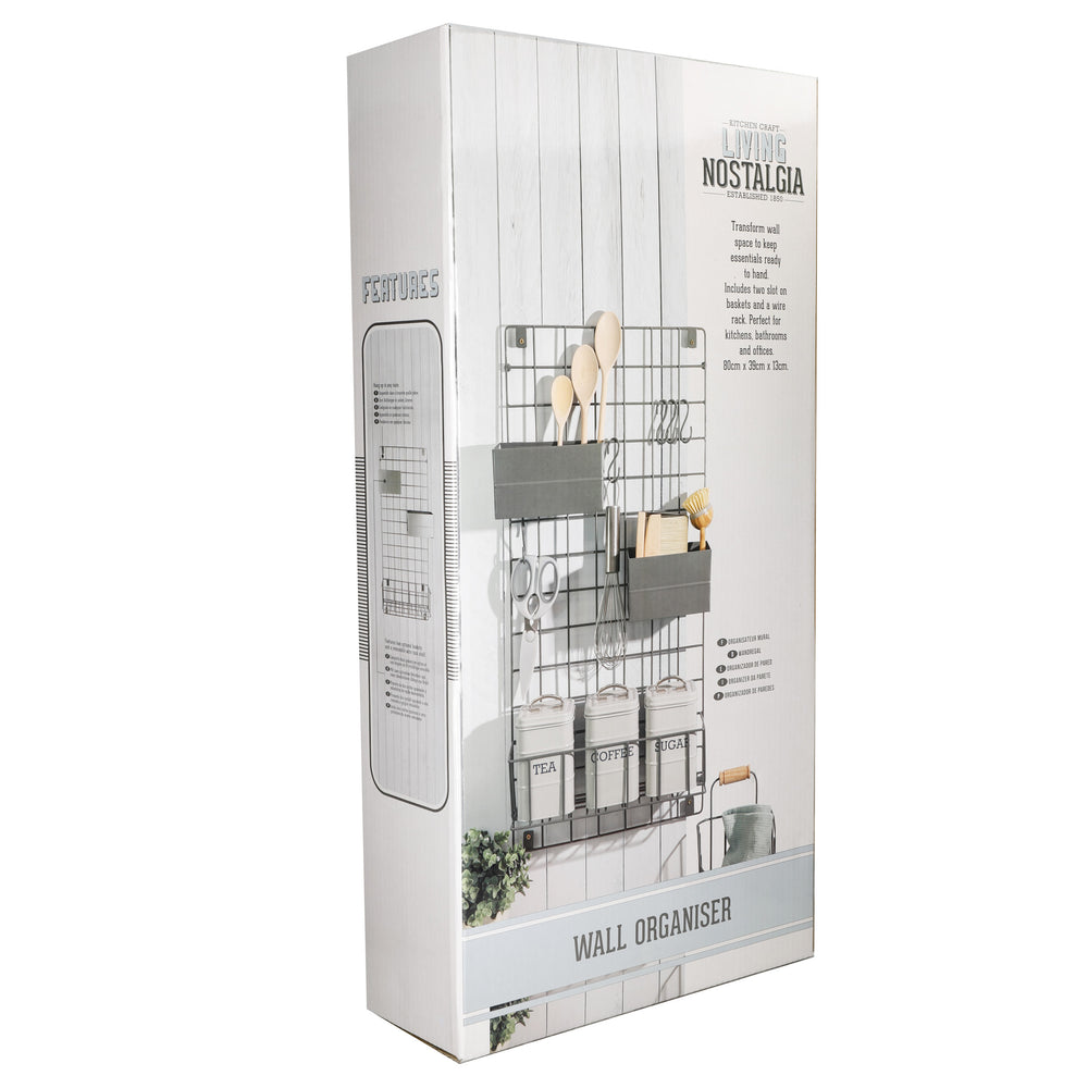 KitchenCraft Living Nostalgia Wall Mountable Kitchen Shelf Organiser
