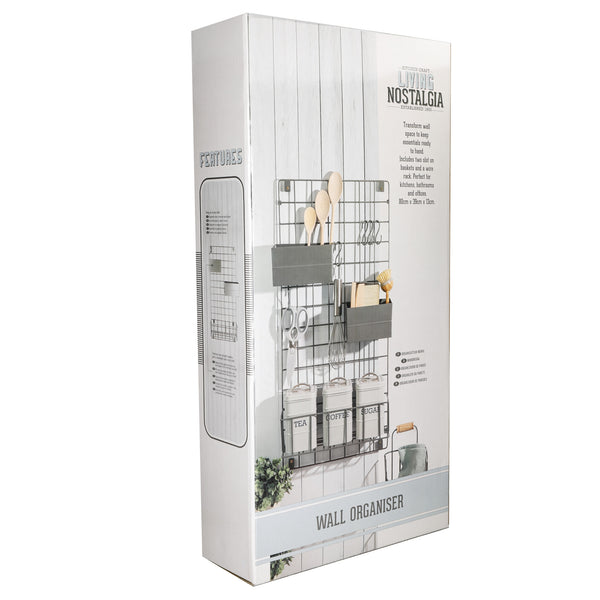 KitchenCraft Living Nostalgia Wall Mountable Kitchen Shelf Organiser image 3