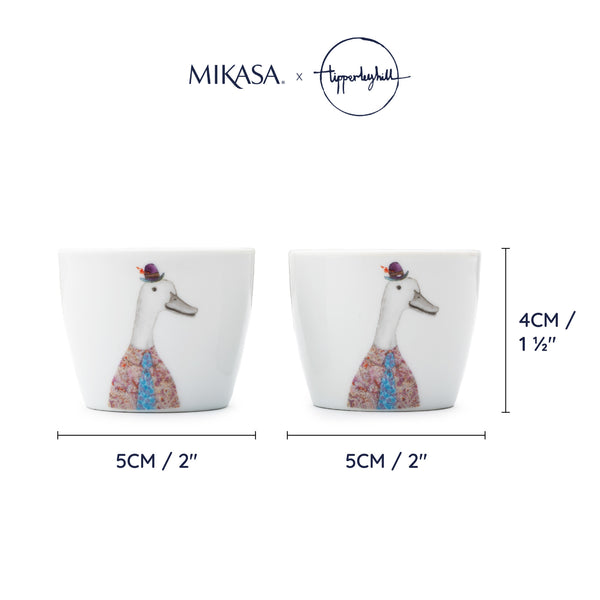 Mikasa Tipperleyhill Porcelain Duck Egg Cups Set of 2, Dia 5 x Height 4CM image 8