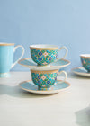 Maxwell & Williams Teas & C's Kasbah Mint 85ml Espresso Cup and Saucer Set image 2