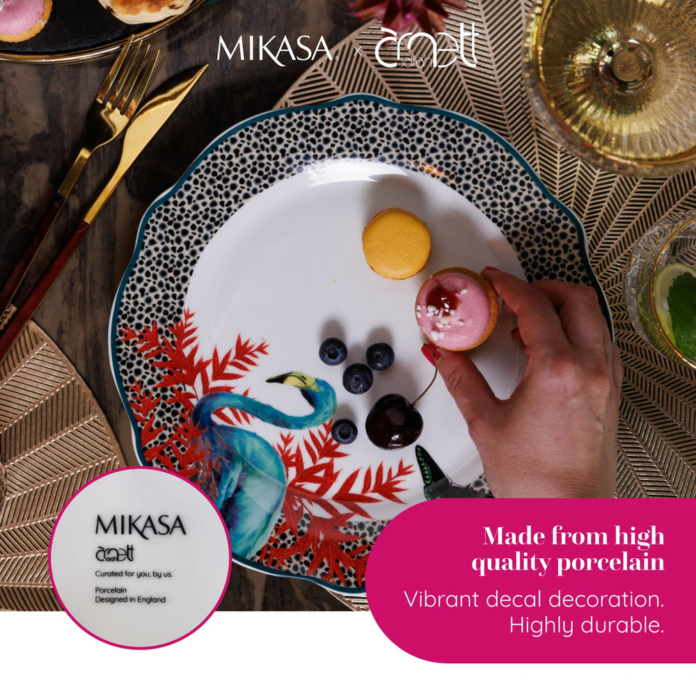 Mikasa x Sarah Arnett Porcelain Dinner Plate, Set of 4, 27cm