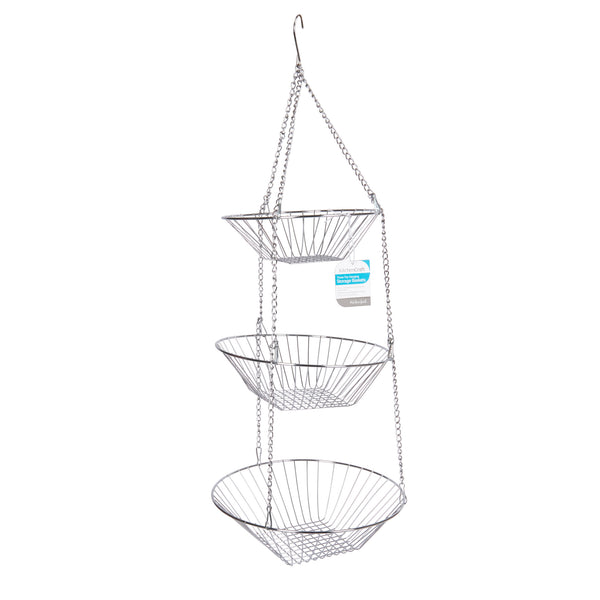 KitchenCraft Three Tier Hanging Vegetable / Fruit Basket image 2