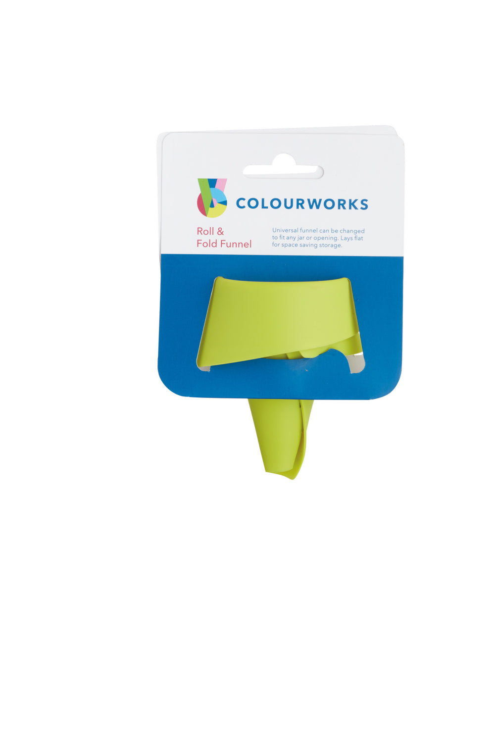 Colourworks Brights Green Silicone Roll and Fold Funnel