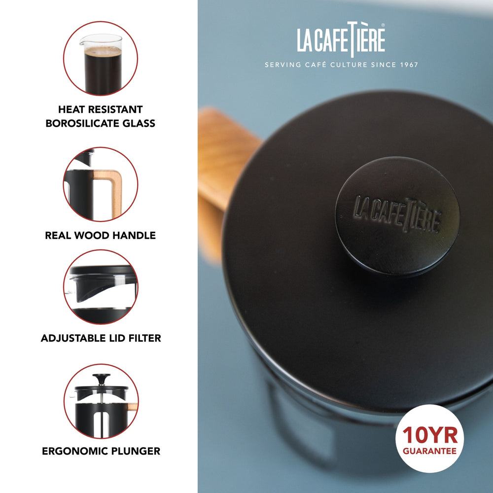 La Cafetière Pisa Black Cafetière - 8 Cup