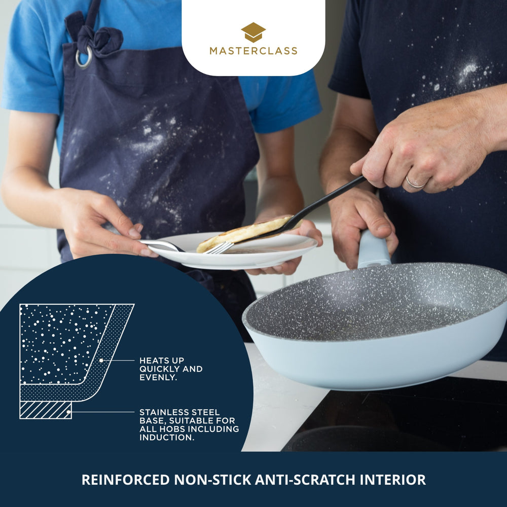 MasterClass Cast Aluminium 26cm Frying Pan, Sky Blue