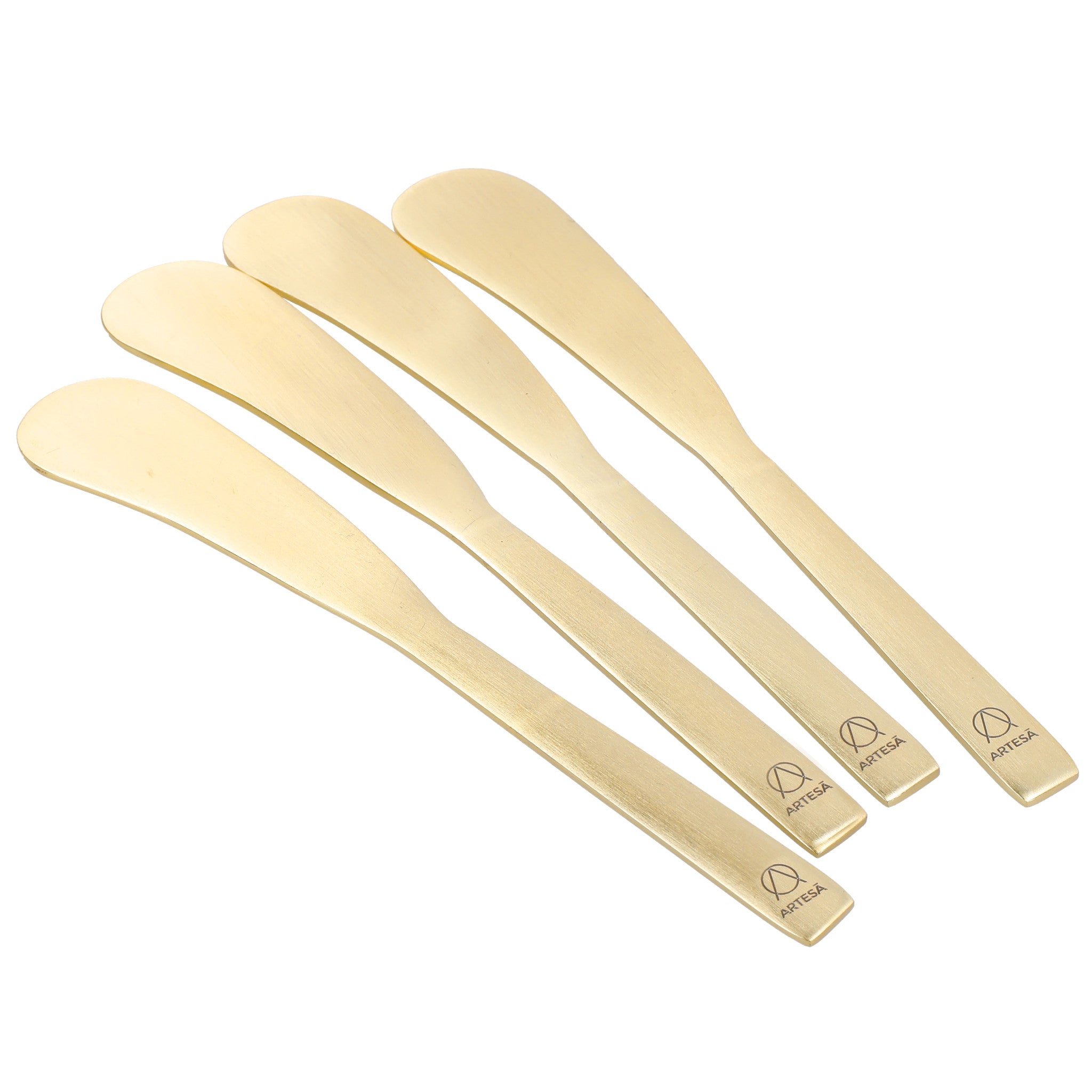 Artesà Set of Butter Spreaders Green and Gold, 4 Pieces CookServeEnjoy