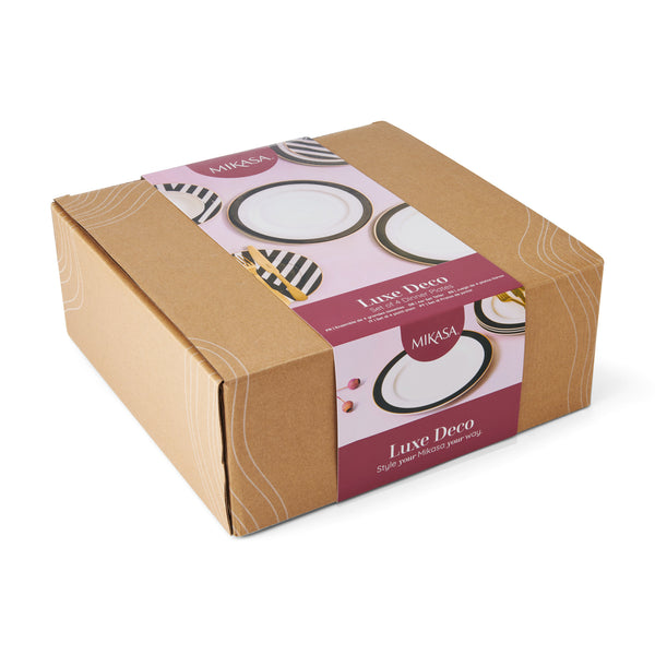 Mikasa Luxe Deco 4-Piece China Dinner Plate Set, 27.5cm image 3