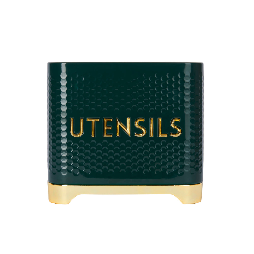 6pc Gift-Boxed Hunter Green Kitchen Set with Tea, Coffee & Sugar Canisters, Utensil Store, Cake Tin and Bread Bin - Lovello