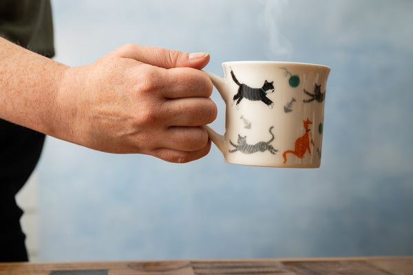 Mikasa Fine China Cat Print Fluted Mug, 250ML image 2