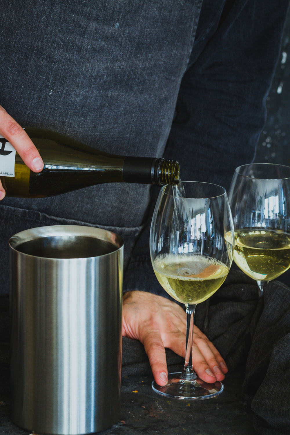 BarCraft Stainless Steel Double Walled Wine Cooler