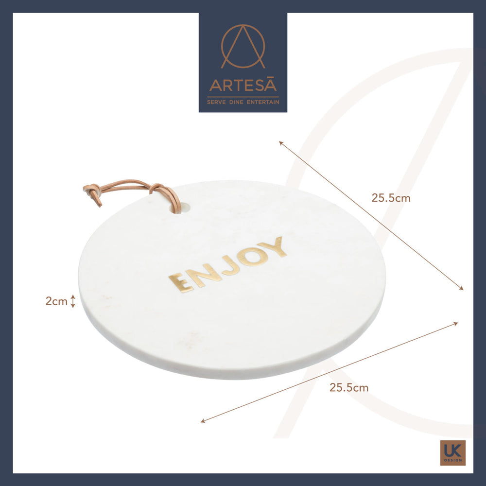 Artesá Round White Marble Cheese Board