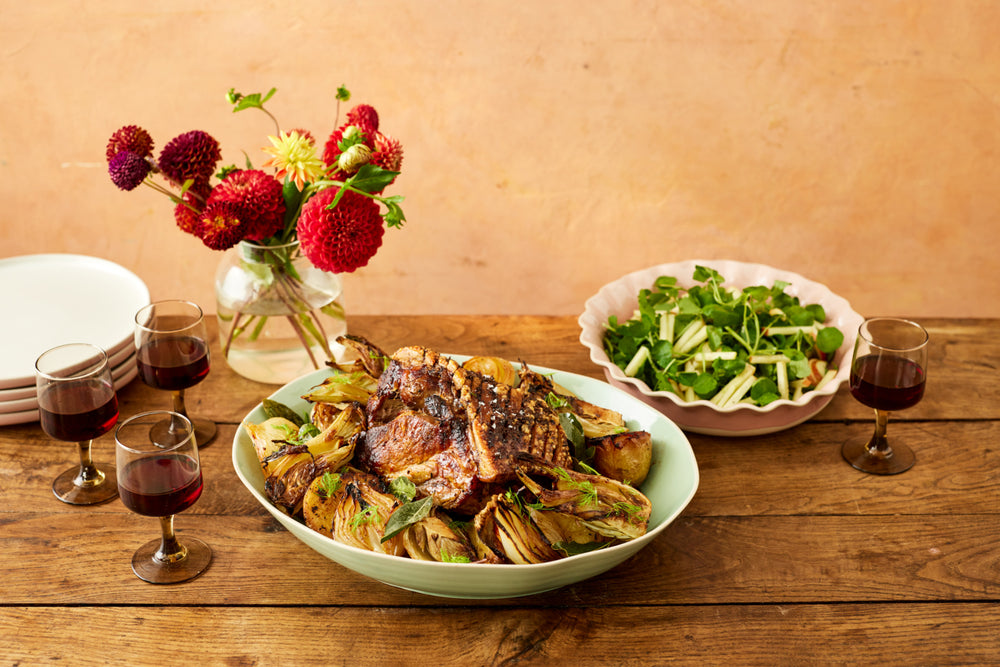 Jamie Oliver Big Love Serving Bowl, Stoneware, Green, 39 x 32cm