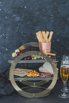 Artesá 2-Tier Geometric Brass-Finished Serving Stand with Slate Serving Platters image 6