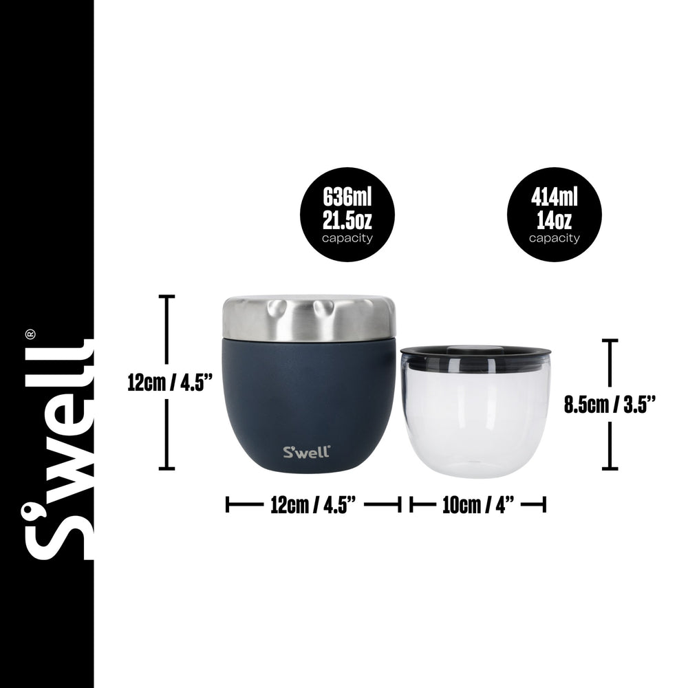 Azurite S’well Eats 2-in-1 Food Bowl, 636ml