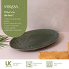 Mikasa Jardin Stoneware Oval Serving Platter, 36cm, Green image 9