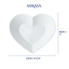 Mikasa Chalk Large Heart Porcelain Serving Bowl, 21cm, White image 8