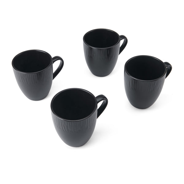 Mikasa Jardin Midnight Stoneware Mugs, Set of 4, 420ml, Black image 2