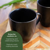 Mikasa Jardin Midnight Stoneware Mugs, Set of 4, 420ml, Black image 9