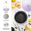 MasterClass Lavender Cast Aluminium Casserole Dish with Lid, 2.5L image 12