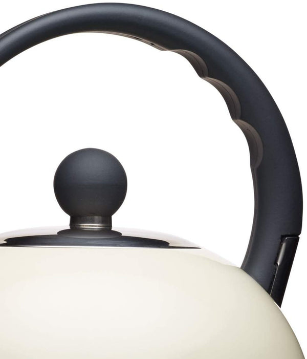 Living Nostalgia Antique Cream Traditional 1.4 Litre Whistling Kettle image 6