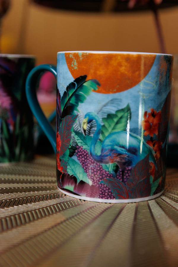 Mikasa x Sarah Arnett Porcelain Mug with Flamingo Print, 350ml image 5