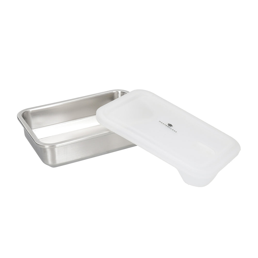 MasterClass All-in-One 1.3-Litre Stainless Steel Container with Lid, Microwave Safe