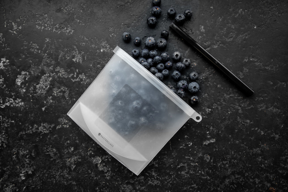 MasterClass 1-Litre Reusable Food Bag with Leakproof and Airtight Seal, BPA-Free Silicone